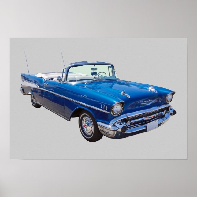 1957 Chevrolet Bel Air 2-door Convertible Poster (Front)