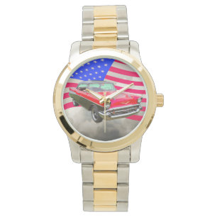 1957 Chevrolet Bel Air And American Flag Watch