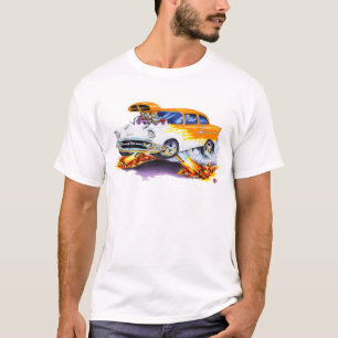 1957 Chevy 150-210 Flames Car T-Shirt