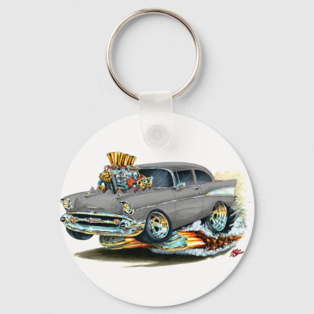 1957 Chevy 150-210 Grey Car Key Ring (Front)