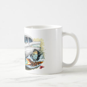 1957 Chevy 150-210 White Car Coffee Mug