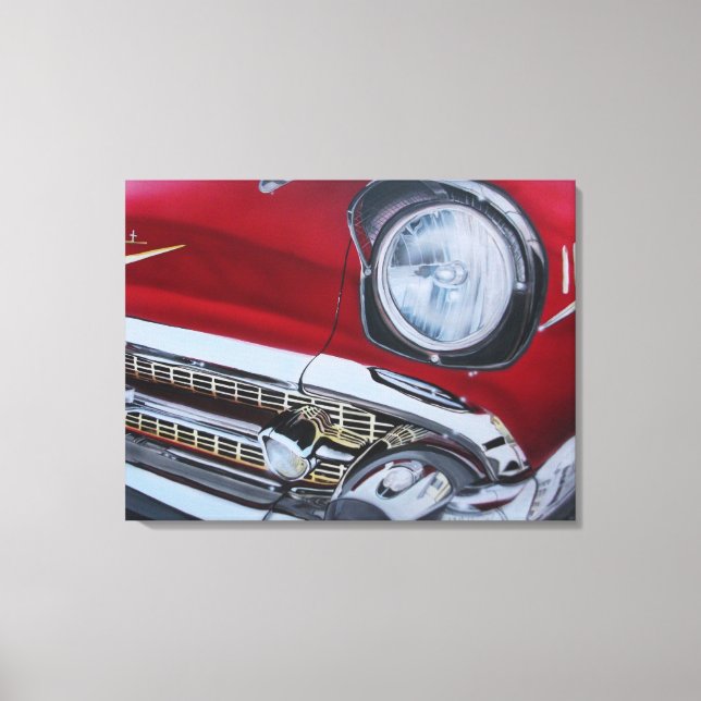 "1957 Chevy Bel Air"  artist Teresa Griffin Canvas Print (Front)
