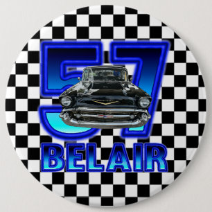 1957 Chevy Bel Air Button. 6 Cm Round Badge