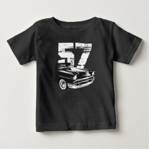 1957 Chevy Bel Air Front Side View Silhouette Baby T-Shirt