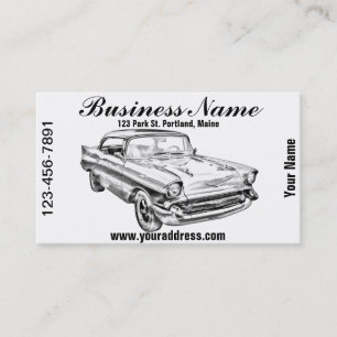 1957 Chevy Bel Air Illustration Business Card