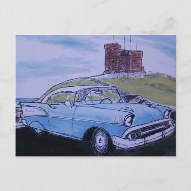 1957  chevy Bel Air  Postcard (Front)