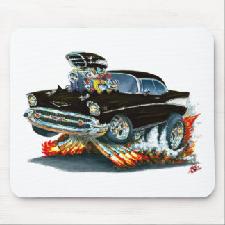 1957 Chevy Belair Black Car Mouse Mat
