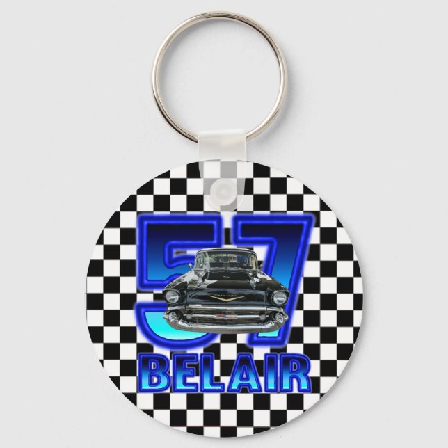 1957 Chevy Belair Key Chain. Key Ring (Front)