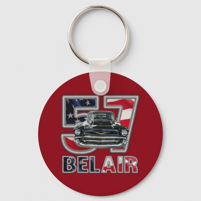 1957 Chevy Belair Key Chain. Ring (Front)