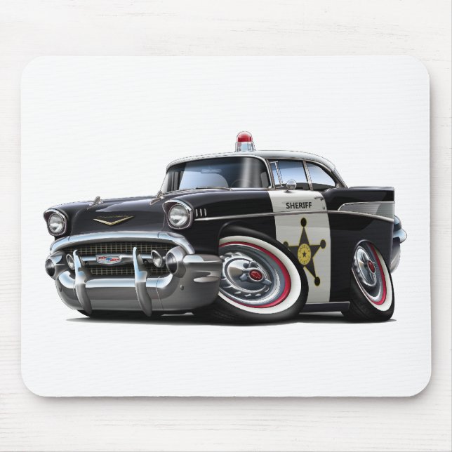 1957 Chevy Belair Police Car Mouse Mat (Front)