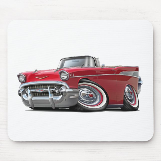 1957 Chevy Belair Red Convertible Mouse Mat (Front)