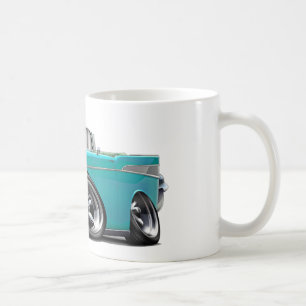 1957 Chevy Belair Turquoise Convertible Hot Rod Coffee Mug