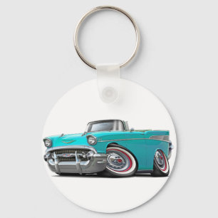 1957 Chevy Belair Turquoise Convertible Key Ring