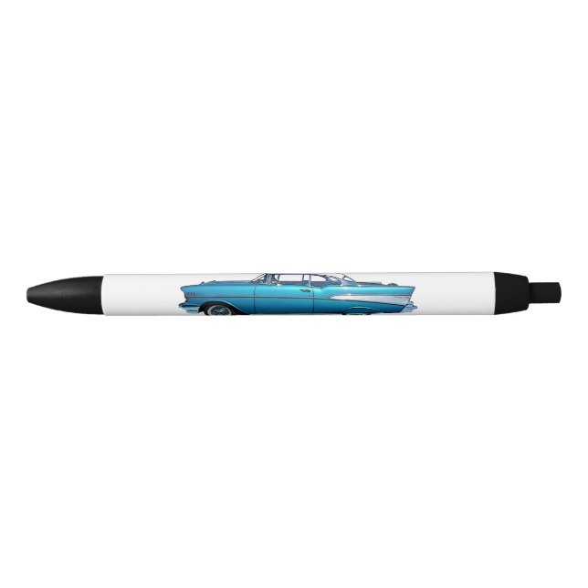 1957 Chevy Chevrolet Bel Air Classic car auto Black Ink Pen (Front)
