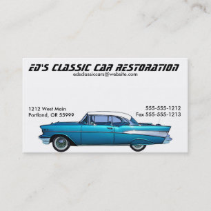 1957 Chevy Chevrolet Bel Air Classic car auto Business Card