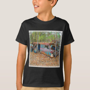 1957 Chevy Nomad Rusting in Wooded Junkyard T-Shirt