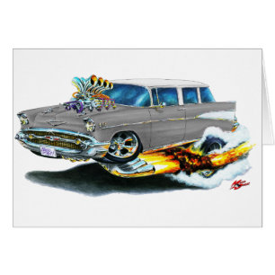 1957 Chevy Nomad Silver Car