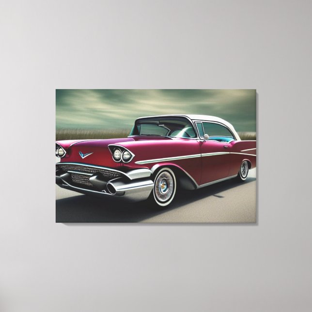 1957 Classic Car Canvas Print (Front)