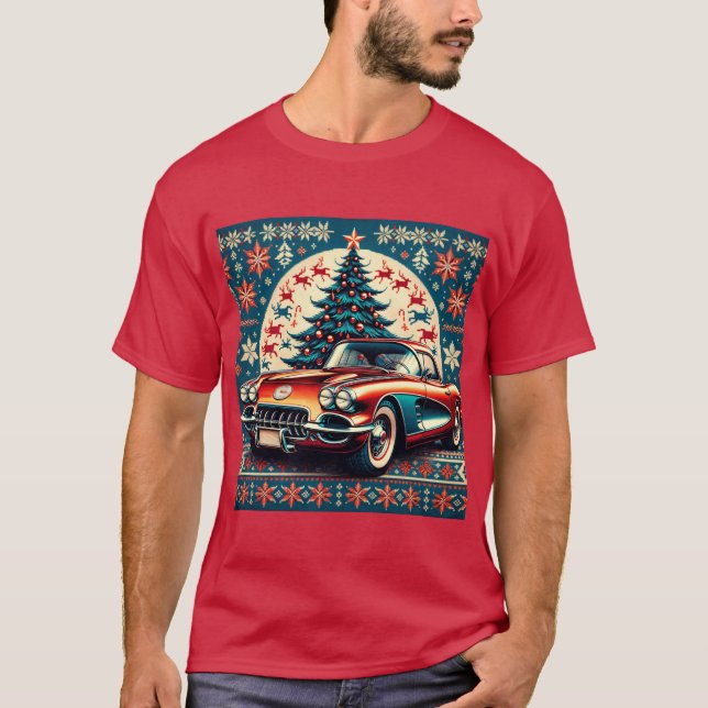 1957 Corvette Christmas shirt (Front)