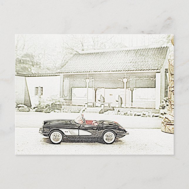 1957 Corvette Convertible Postcards (Front)