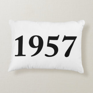 1957 for birthdays, anniversaries, celebrations decorative cushion