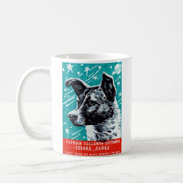 1957 Laika the Space Dog Coffee Mug (Left)