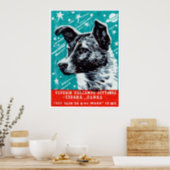 1957 Laika the Space Dog Poster (Kitchen)