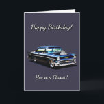 1957 Muscle Car 57 You're Classic Birthday Card<br><div class="desc">Happy Birthday Dad You're a Classic with Black 1957 Muscle Car,  Dad birthday card.
Especially for Dad,  Father,  Grandfather,  Grandpa,  Uncle or anyone who loves classic cars,  muscle cars,  customized cars or American Muscle.

Please check out our range of fun,  colorful,  exciting cards in a variety of themes !</div>