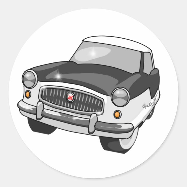 1957 Nash Metropolitan Classic Round Sticker (Front)