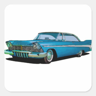 1957 Plymouth Belvedere Sport Coupe Square Sticker