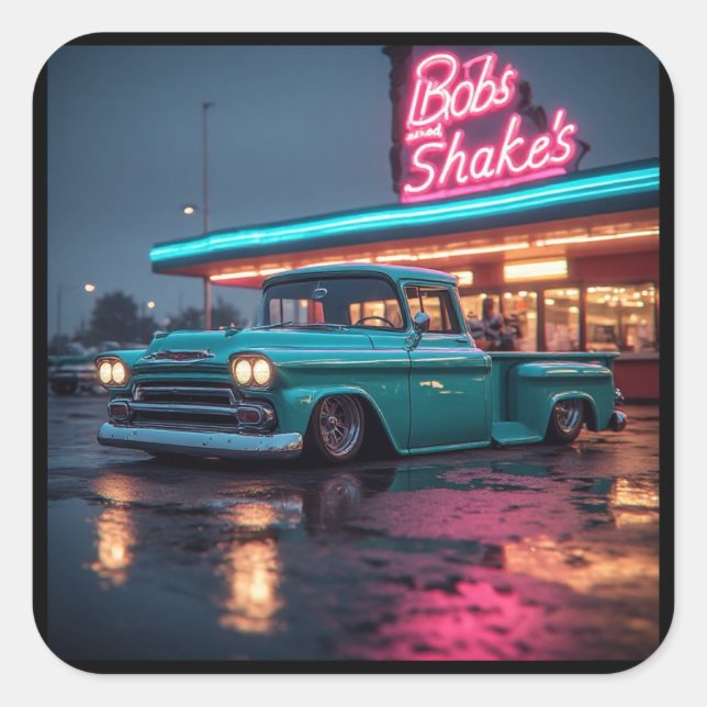 1958 Chevrolet 3100 Apachee Square Sticker (Front)
