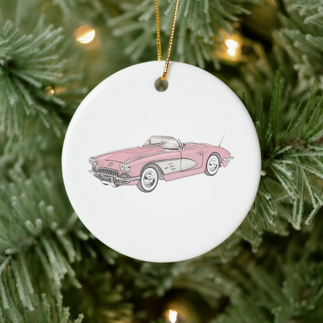 1958 Chevy Corvette Ceramic Tree Decoration (Tree)