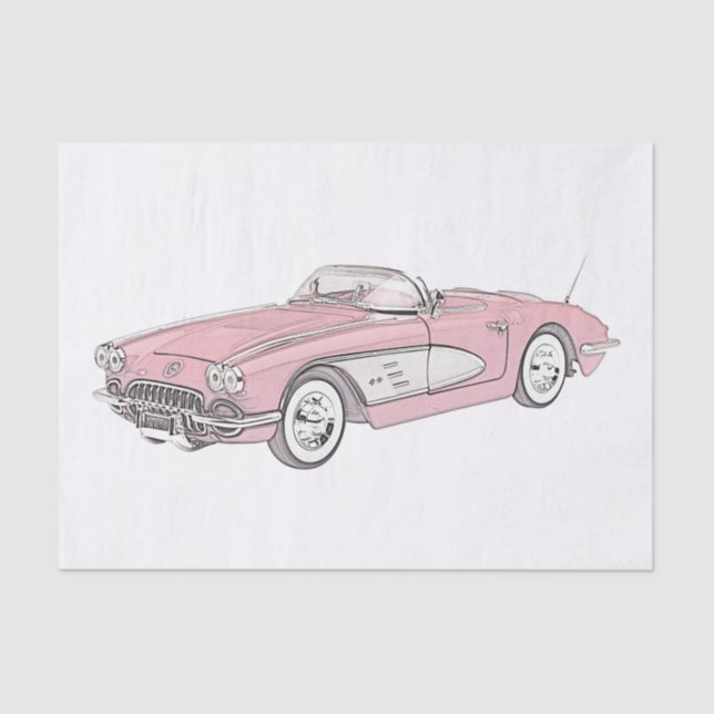 1958 Chevy Corvette Tissue Paper (Front)
