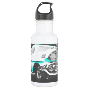 1958 chevy impala bright blue classic car 532 ml water bottle