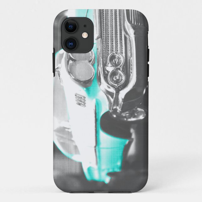 1958 chevy impala bright blue classic car Case-Mate iPhone case (Back)