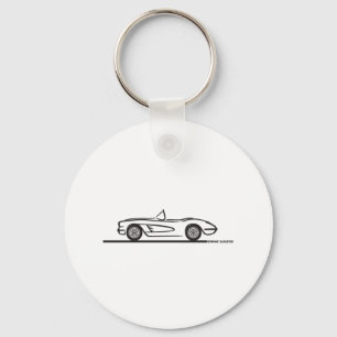 1958 Corvette Convertible Key Ring