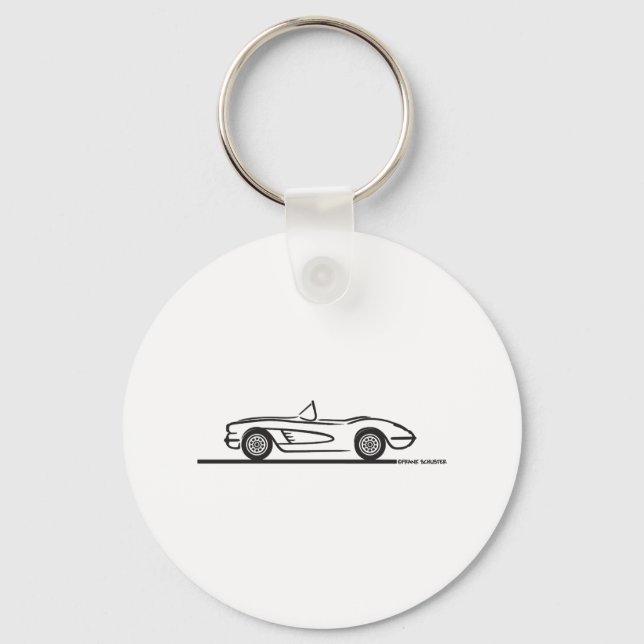 1958 Corvette Convertible Key Ring (Front)