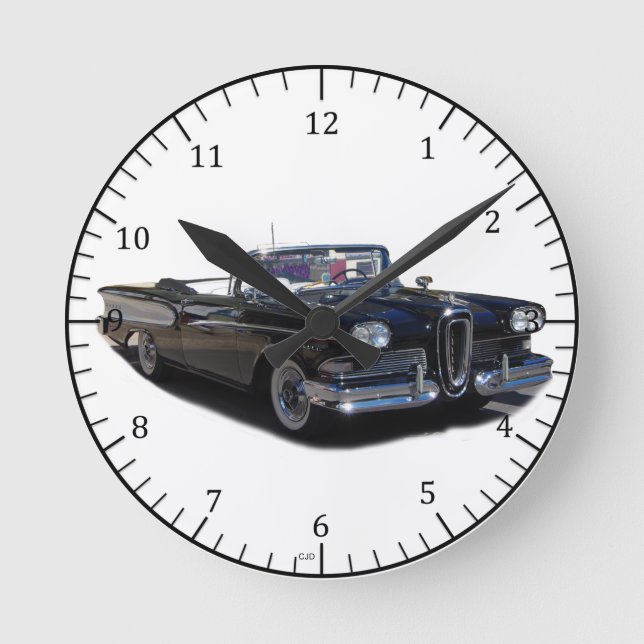 1958 Edsel Pacer Round Clock (Front)