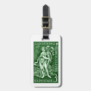 1958 Gardening + Horticulture Stamp Luggage Tag