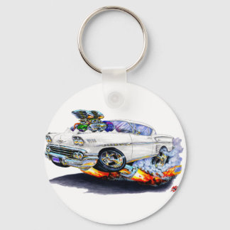 1958 Impala White Car Key Ring