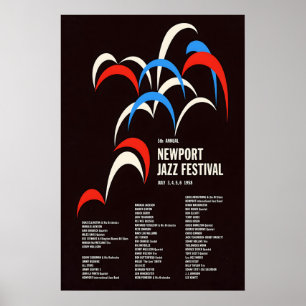 1958 Newport Jazz Festival jazz poster - Jazz on a