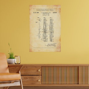 1958 US Patent 2844902 - Fountain Pen Pistol Poster