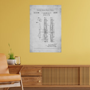 1958 US Patent 2844902 - Fountain Pen Pistol Poster