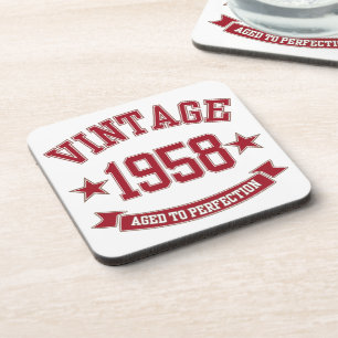 1958 Vintage Aged to Perfection Coaster