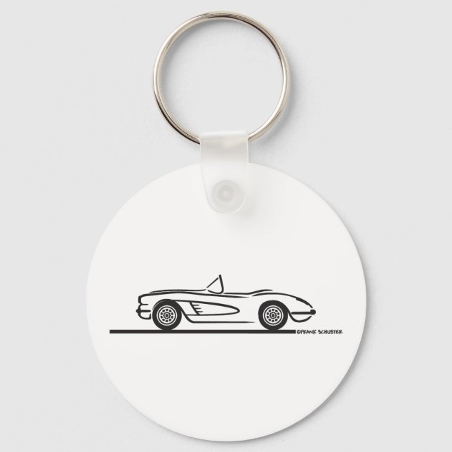 1959 1960 Chevrolet Corvette Key Ring (Front)