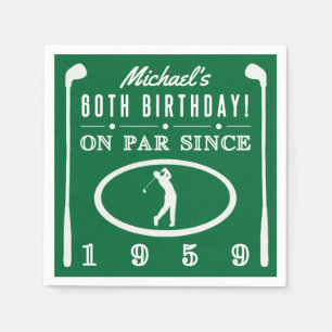 1959 60th Birthday For Golfers Napkin