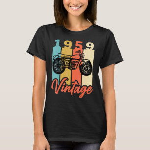 1959 Birth Year Vintage Retro Motorcycle Birthday T-Shirt