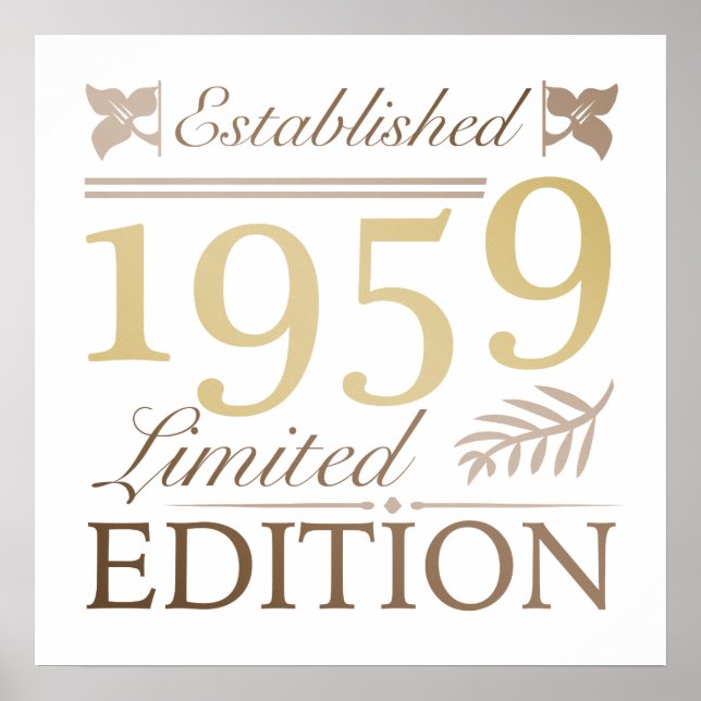 1959 Birthday For Women Poster (Front)