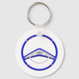 1959 Blue Chevrolet Steering Wheel Key Ring