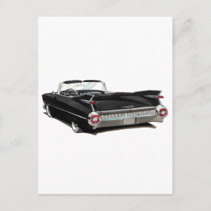 1959 Cadillac Black Car Postcard